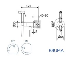 MEDIDAS MEZCLADOR BIDE WC X-ALPHA BRUMA